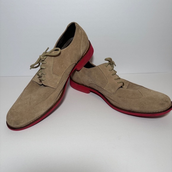 Cole Haan Tan Suede Oxford Shoes - Picture 13 of 13